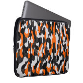 Zwart Oranje camouflage patroon Elektronische tas (Voorkant Rechts)