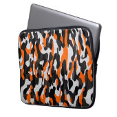 Zwart Oranje camouflage patroon Elektronische tas (Voorkant Links)