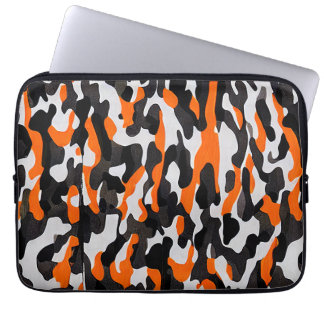 Zwart Oranje camouflage patroon Elektronische tas