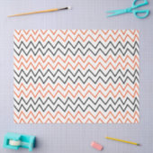 Zwart Oranje Chevron Zigzag Tissuepapier (Craft)