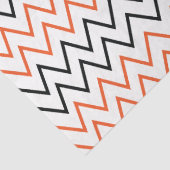 Zwart Oranje Chevron Zigzag Tissuepapier (Detail)