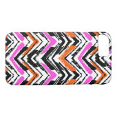 Zwart, Oranje en roze hand getekend Chevron Patter Case-Mate iPhone Case (Achterkant (Horizontaal))