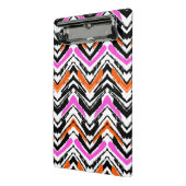 Zwart, Oranje en roze hand getekend Chevron Patter Mini Klembord (Angled2)