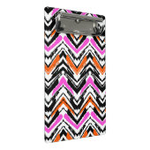 Zwart, Oranje en roze hand getekend Chevron Patter Mini Klembord (Schuin)