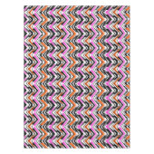 Zwart, Oranje en roze hand getekend Chevron Patter Tafelkleed (Voorkant)