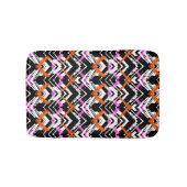 Zwart, Oranje en roze hand getekend pijlpatroon Badmat (Voorkant)