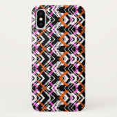Zwart, Oranje en roze hand getekend pijlpatroon Case-Mate iPhone Case (Achterkant)
