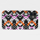 Zwart, Oranje en roze hand getekend pijlpatroon Case-Mate iPhone Case (Achterkant (horizontaal))