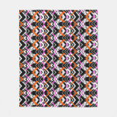 Zwart, Oranje en roze hand getekend pijlpatroon Fleece Deken (Voorkant)