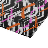 Zwart, Oranje en roze hand getekend pijlpatroon Snijplank (Hoek)
