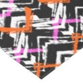 Zwart, Oranje en roze hand getekend pijlpatroon Tafelkleed (Gekanteld)