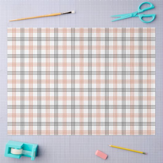 Zwart & Oranje gestreept weefselpapier Tissuepapier (Craft)