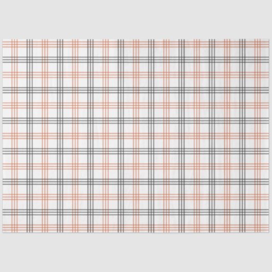 Zwart & Oranje gestreept weefselpapier Tissuepapier (Voorkant)