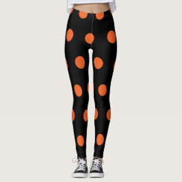 Zwart Oranje Gevlekt Leggings
