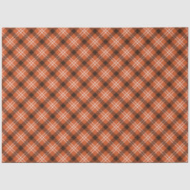 Zwart & Oranje Gingham Tissue Papier