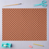 Zwart & Oranje Gingham Tissuepapier (Craft)