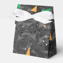 ZWART ORANJE GROEN HALLOWEEN GEOMETRISCHE VORMEN BEDANKDOOSJES