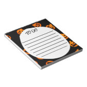 Zwart Oranje Jack O'Lantern om Notitieblok aan te  (Schuin)