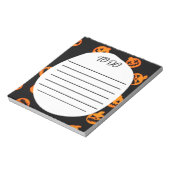 Zwart Oranje Jack O'Lantern om Notitieblok aan te  (Linkerzijde)