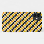 Zwart oranje marokkaans patroonontwerp Case-Mate iPhone case (Achterkant (horizontaal))