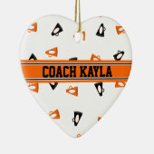 Zwart-Oranje megafoons, speciaal gepersonaliseerd Keramisch Ornament (Rechts)