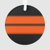 Zwart Oranje met dubbele rasdoorsnede Ornament (achterkant)