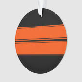 Zwart Oranje met dubbele rasdoorsnede Ornament (voorkant)