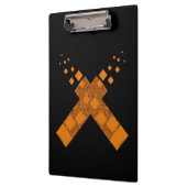 Zwart Oranje Pagan Fire Cult Cross Gothic Ritual Klembord (Links)