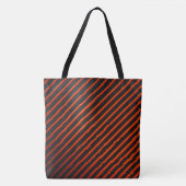 Zwart Oranje patroon Tote Bag (Voorkant)