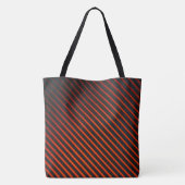 Zwart Oranje patroon Tote Bag (Achterkant)