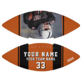 Zwart Oranje Player Name Number Team Photo American Football (Panelen)