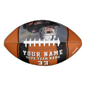 Zwart Oranje Player Name Number Team Photo American Football (Voorkant)