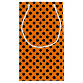 Zwart Oranje punkpatroon kleine cadeautas (Achterkant)