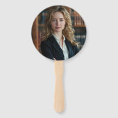 Zwart Oranje Recht School Custom Graduation Party Handwaaier (Achterkant)