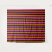 Zwart Oranje Roze Verticale Strepen Design Wandkleed (Voorkant (horizontaal))