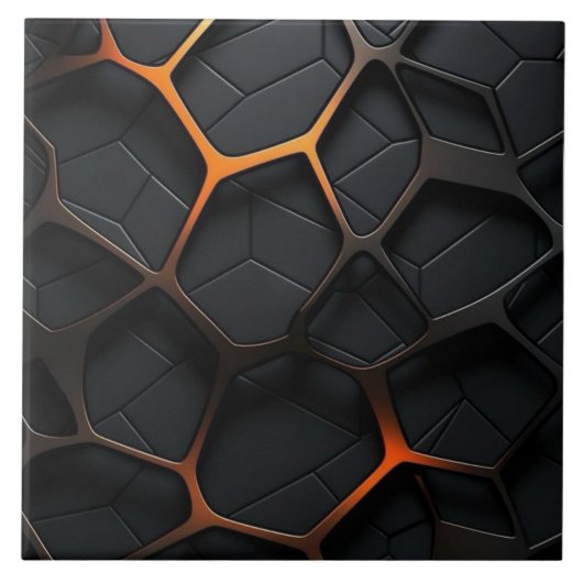 Zwart Oranje Tegeltje (Voorkant)