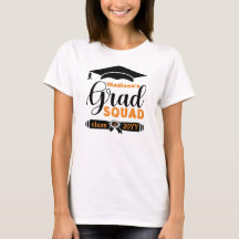 Zwart-Oranje tekst Aangepaste vrouwen Witte Afstud