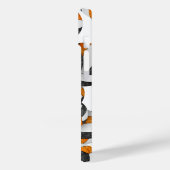 Zwart oranje volleybal, monogrammen meisjes Case-Mate iPhone case (Achterkant / Links)