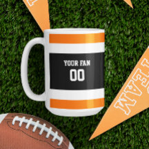 Zwart, Oranje & Wit Voetbalteam Gepersonaliseerd