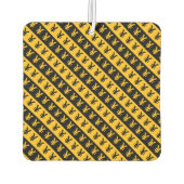 Zwart-Oranje Yen-teken ( ¥) Gestreepte patroon Luchtverfrisser (Achterkant)