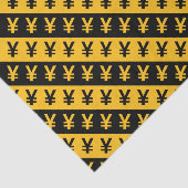 Zwart-Oranje Yen-teken ( ¥) Gestreepte patroon Tissuepapier (Detail)
