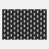 Zwart origineel cadeaupapier met dode kop (Voorkant)