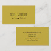 Zwart oud goudkleurig, artistiek Visitekaartje (Voorkant / Achterkant)