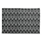 Zwart ovalen herhalen kussensloop (Achterkant)