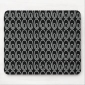 Zwart ovalen herhalen muismat (Voorkant)