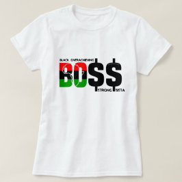 Zwart Overachieving Sterke Sista T-shirt