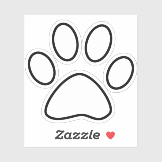 Zwart overzicht witte pagina afdrukken sticker (Vel)