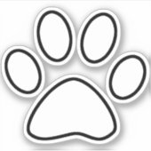 Zwart overzicht witte pagina afdrukken sticker (Voorkant)