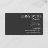 Zwart Oxford Tap Shoe Dance Teacher Studio Visitekaartje (Achterkant)