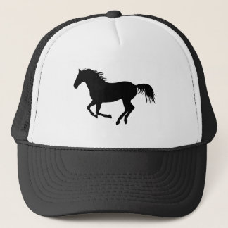 Zwart paard 1 trucker pet
